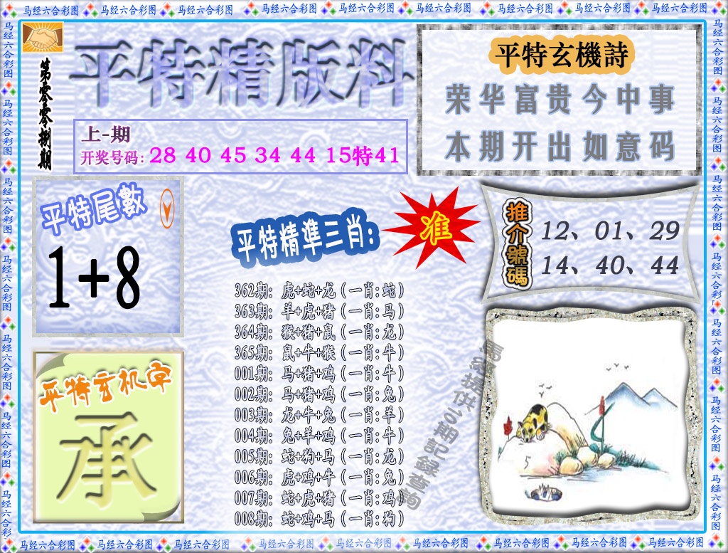 008期平特精版料[图]