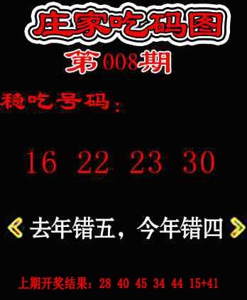 008期庄家吃码图[图]