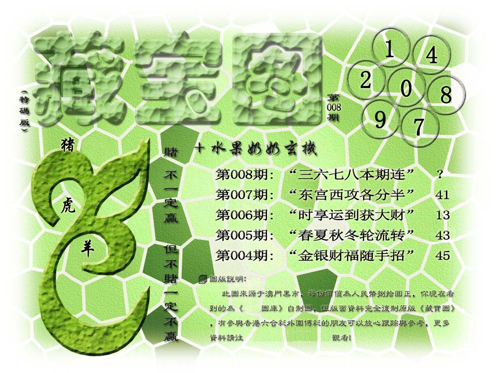 008期(水果奶奶藏宝图)正版[图]