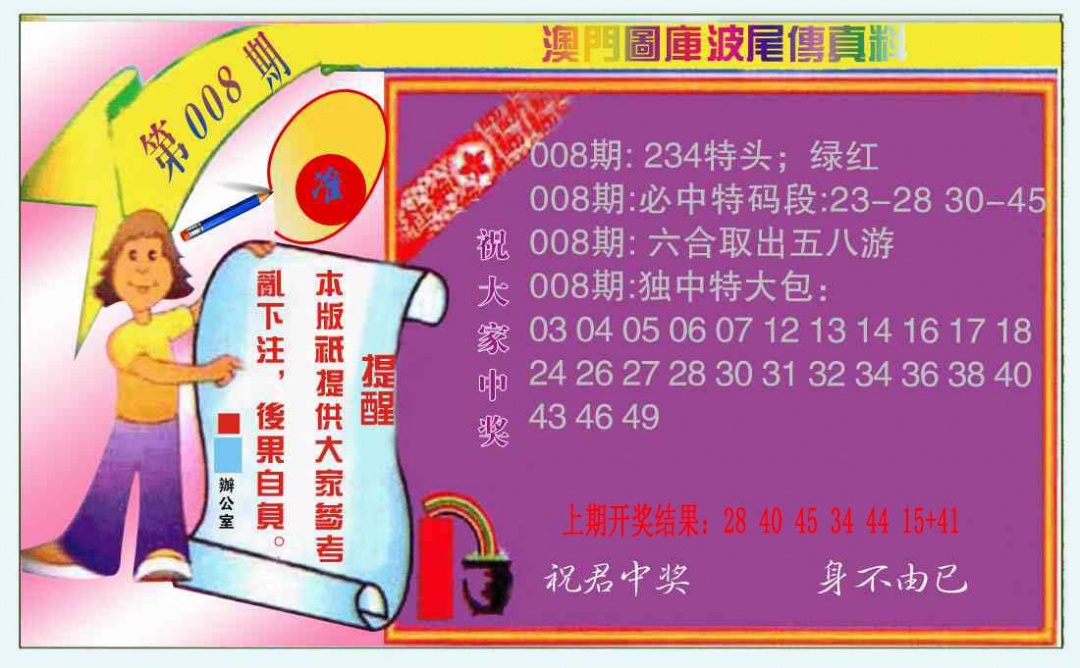 008期波尾传真料[图]