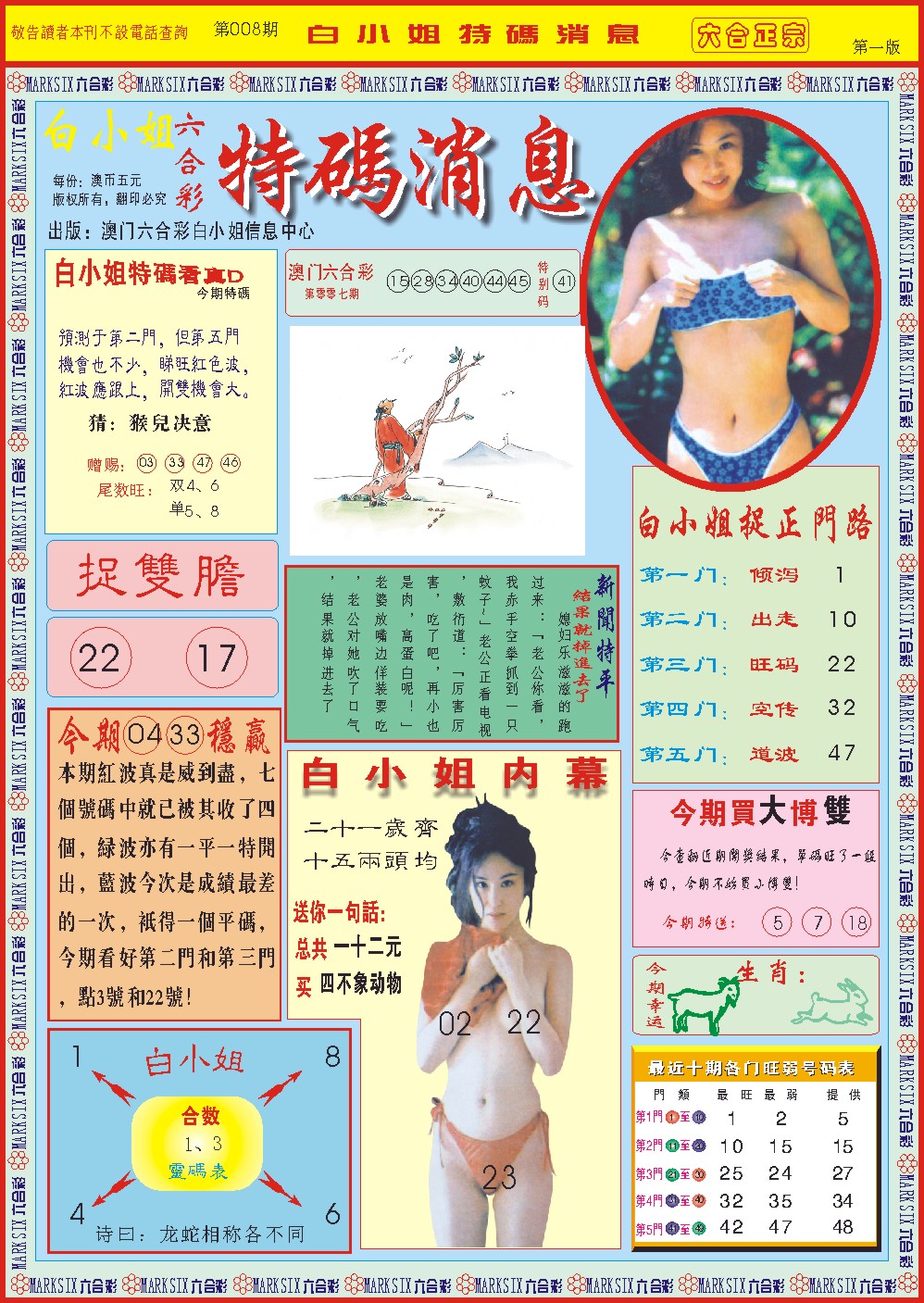 008期白小姐特码消息A[图]