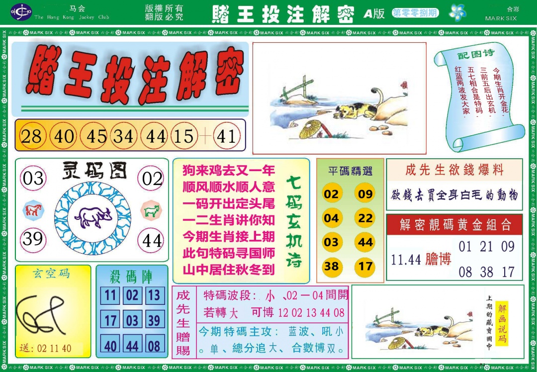 008期赌王投注解密[图]