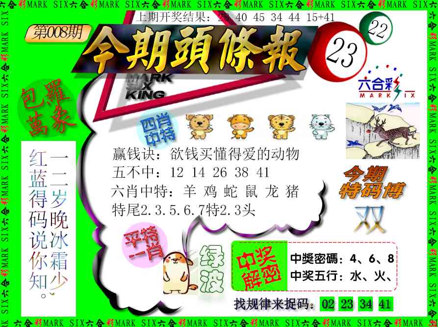 008期今期头条报[图]