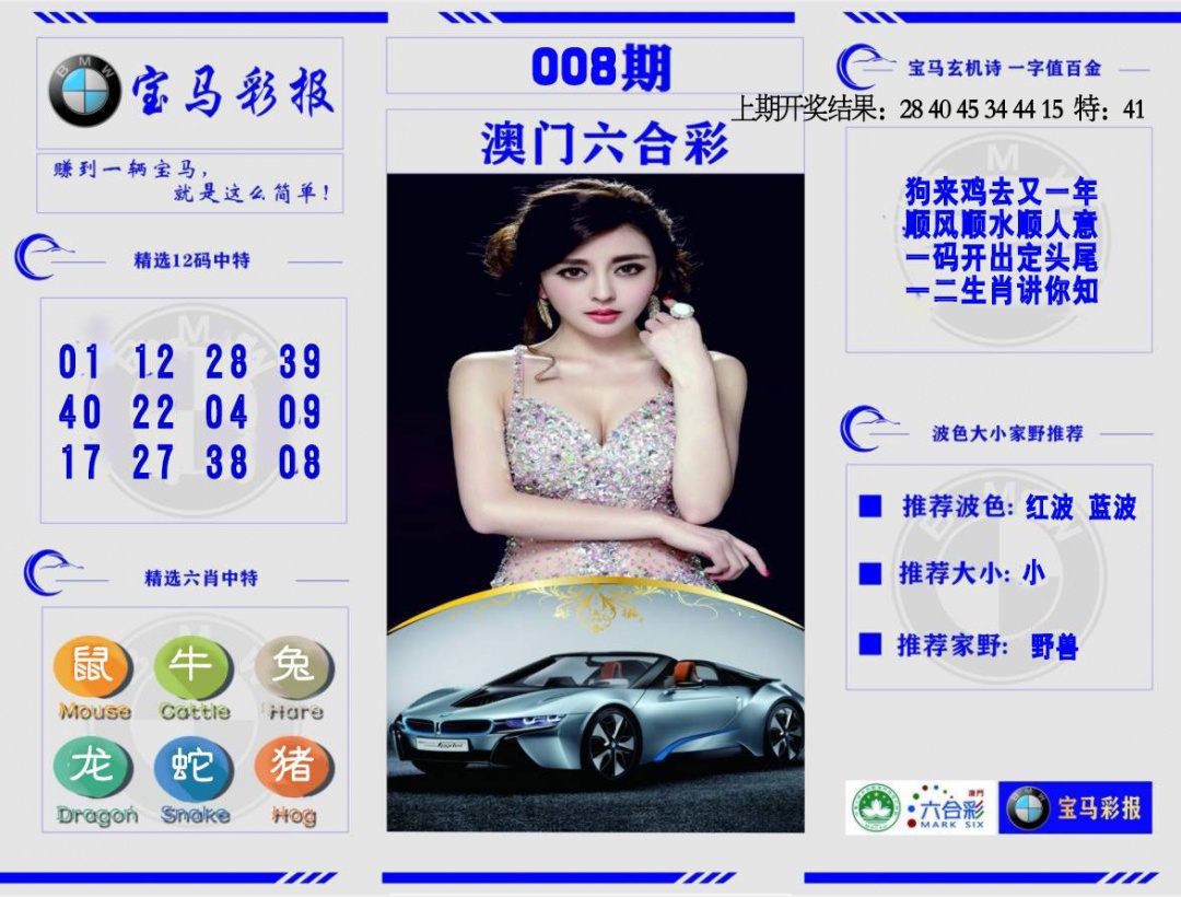 008期宝马彩报[图]