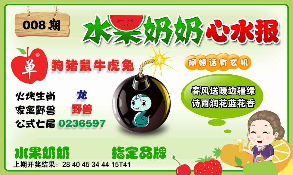 008期水果心水报[图]