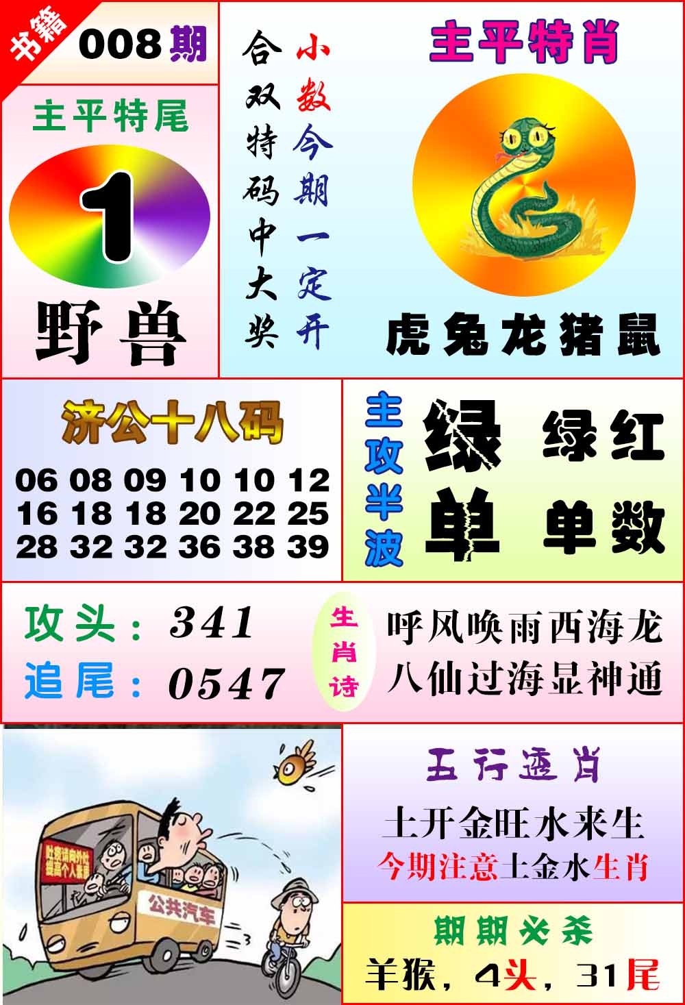 008期澳门狗头铡[图]