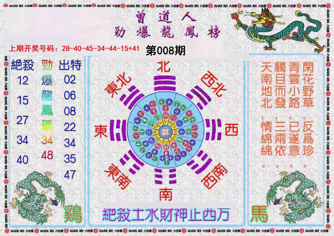 008期曾道人劲爆龙凤榜[图]