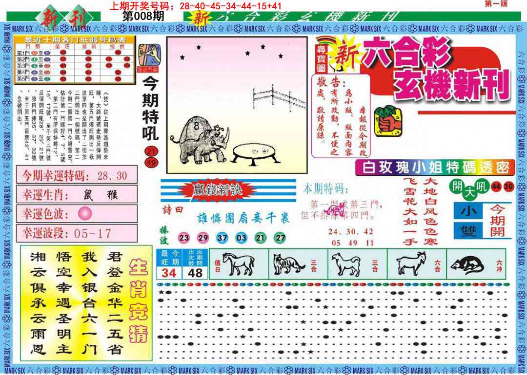 008期新六合彩特码新刊A[图]