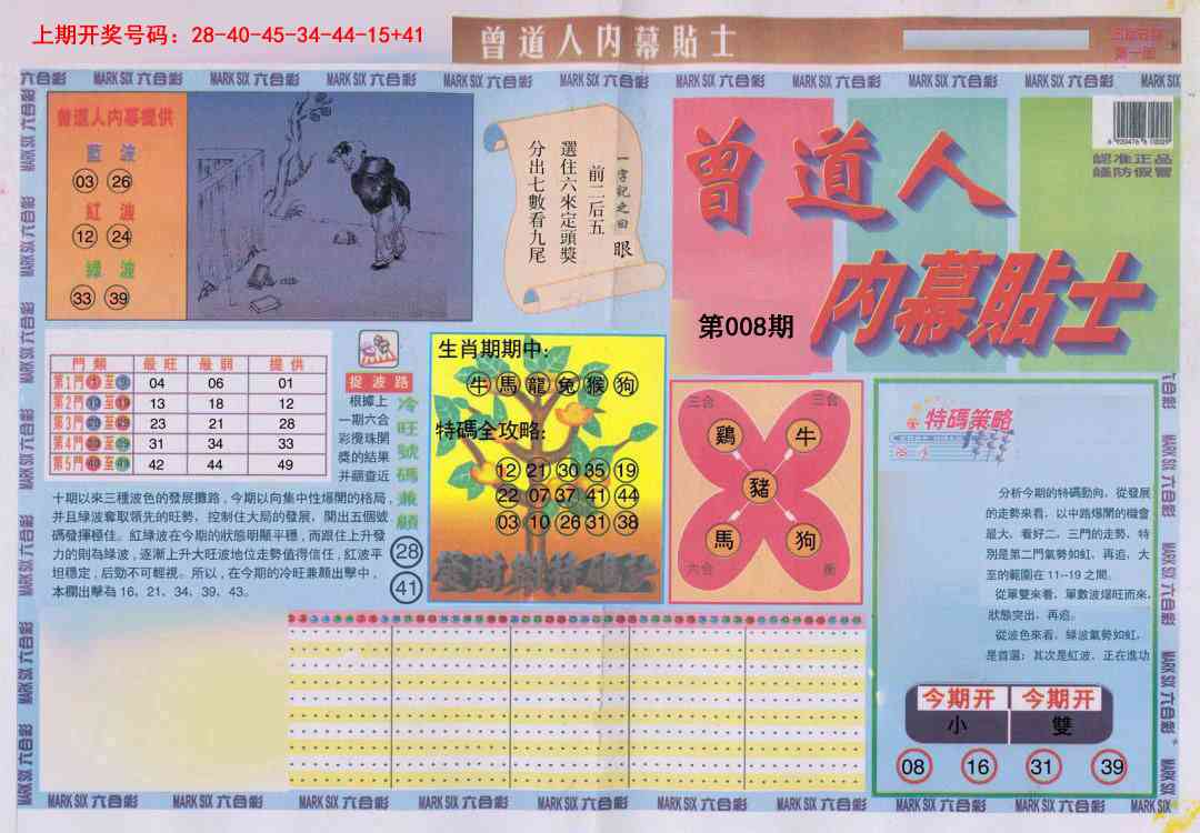 008期曾道人内幕贴士A[图]