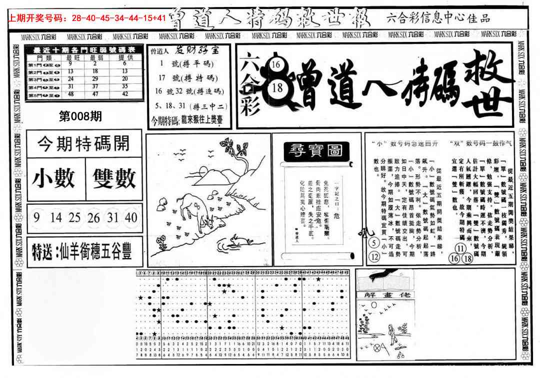 008期曾道人特码救世A[图]