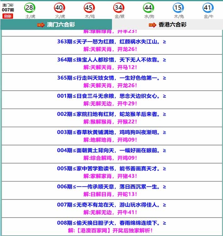 008期百家网玄机[图]